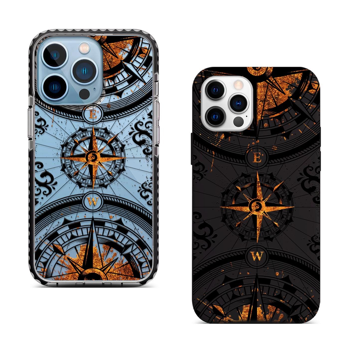 Compass Rose iPhone 16 Pro Max Case, Nautical Design Phone Cover for iPhone 15 with MagSafe, Vintage Compass Custom Case