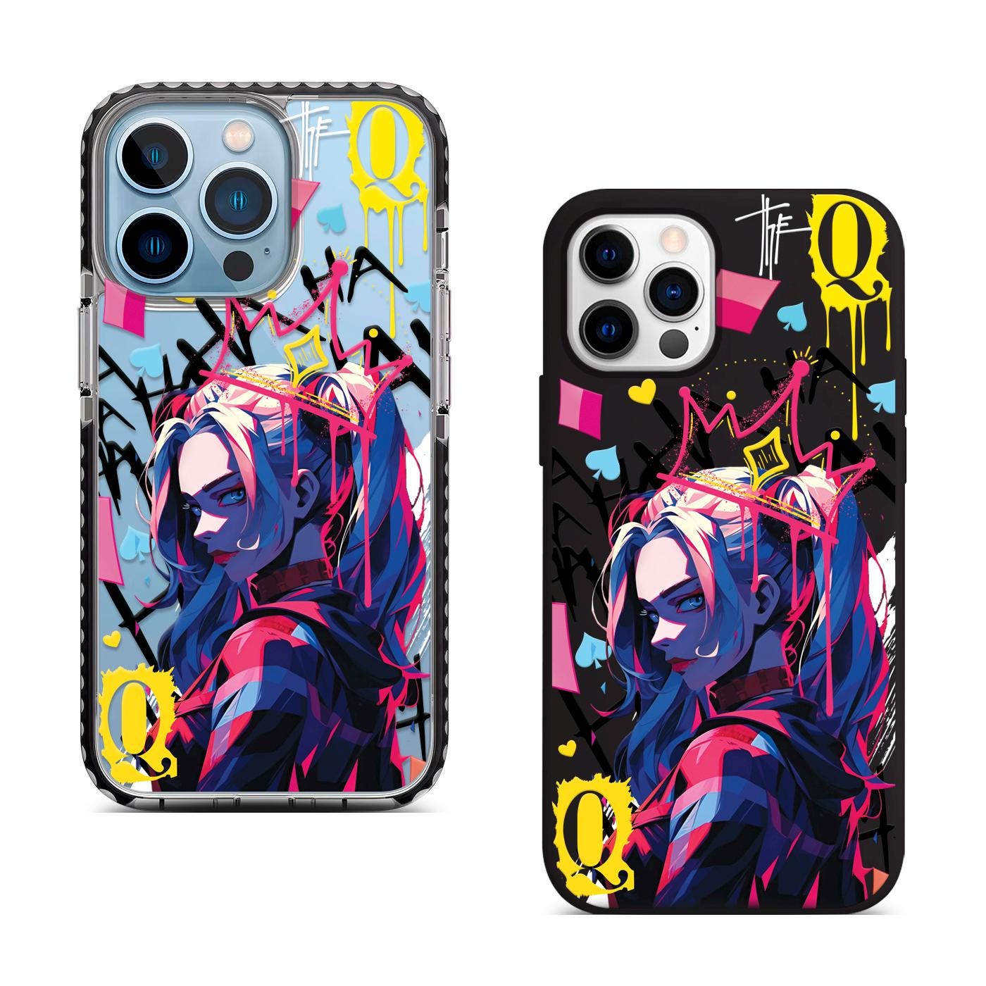 Graffiti Queen iPhone 16 Pro Max Case, Urban Art Phone Cover for iPhone 15 with MagSafe, Bold Graphic Custom Case Samsung S24 FE S25