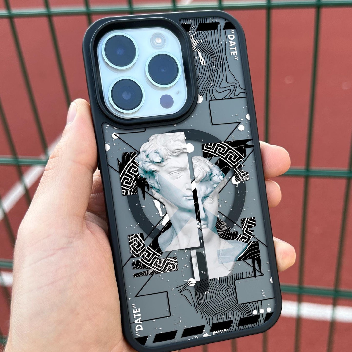 Abstract Statue Art iPhone 16 Pro Max Case, Greek Style Phone Cover for iPhone 15, Modern Artistic Custom Case Samsung S24 FE S25