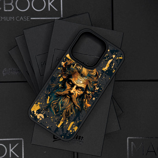 Mythical Odin iPhone 16 Pro Max Case, Greek God Art Phone Cover for iPhone 15 with MagSafe, Custom Mythology Artwork Case Samsung S24 FE S25