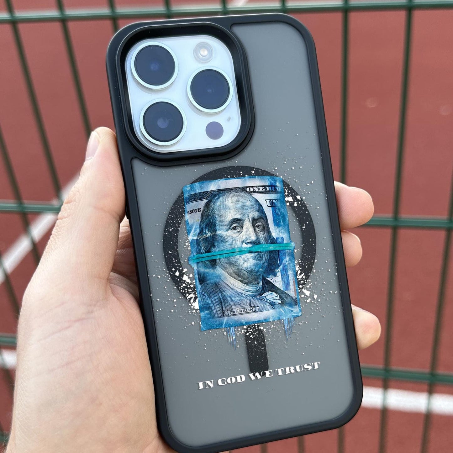 Blue Dollar iPhone 16 Pro Max Case, Artistic Dollar Design Phone Cover for iPhone 15 with MagSafe, Custom Money Art Case Samsung S24 FE S25
