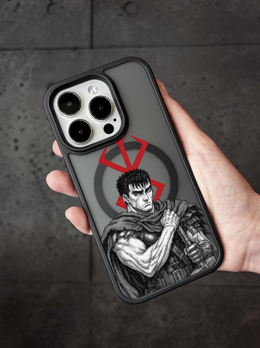 a person holding a phone case with a picture of a man on it
