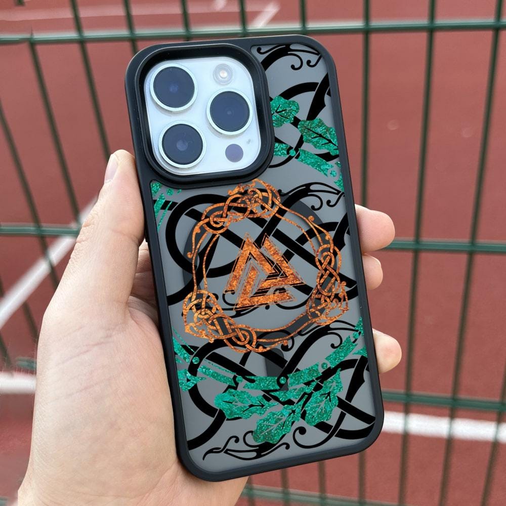 Viking Rune iPhone 16 Pro Max Case, Nordic Symbol Phone Cover for iPhone 15, Norse Myth Custom Case
