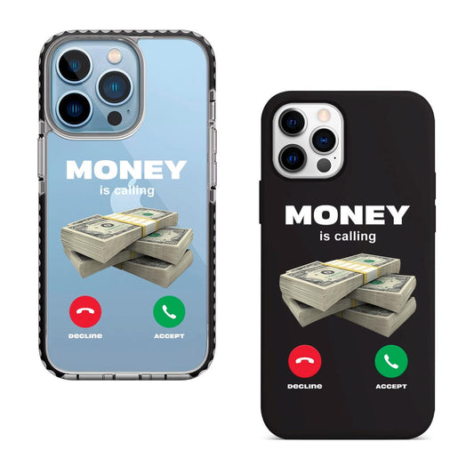 Money Calling iPhone 16 Pro Max Case, Cash Art Phone Cover for iPhone 15 with MagSafe, Custom Motivational Design Case Samsung S24 FE S25