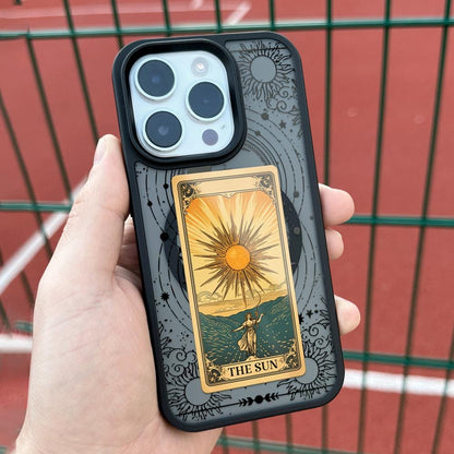 The Sun Tarot iPhone 16 pro max Case, Tarot Card Phone Cover for iPhone 15 with MagSafe, Mystic Sun Custom Case Samsung S24 FE S25