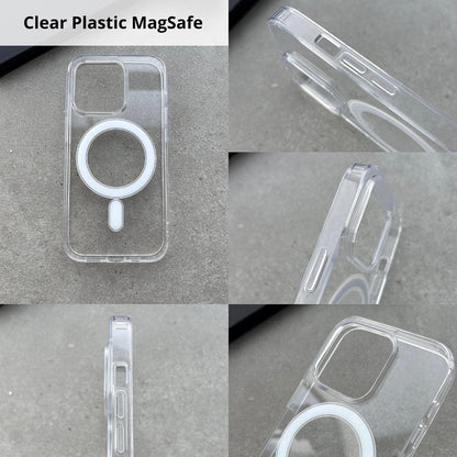 a clear plastic magnifying glass case for a cell phone