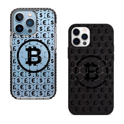 Crypto Bitcoin iPhone 16 pro max Case, Digital Currency Phone Cover for iPhone 15 with MagSafe, Money Aesthetic Custom Case