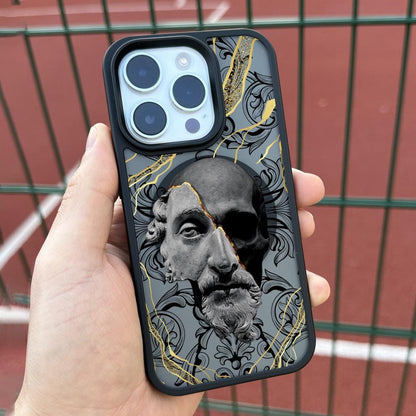 Broken Marble Statue iPhone 16 Pro Max Case, Kintsugi Art iPhone 15 Cover with MagSafe, Baroque Sculpture Phone Case Samsung S24 FE S25