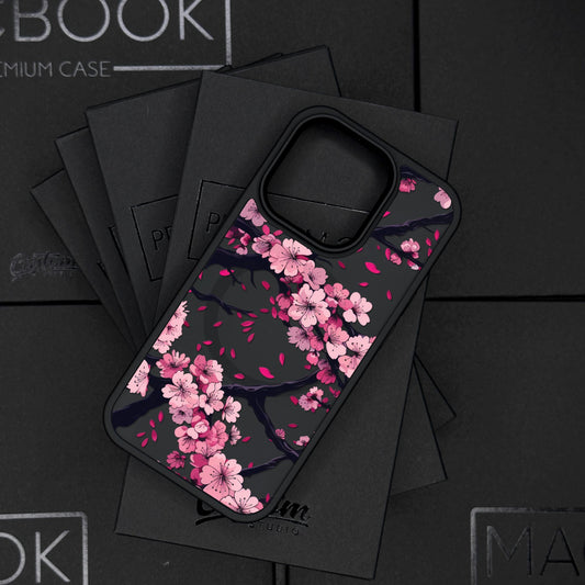 Cherry Blossom iPhone 16 Pro Max Case, Floral Sakura Phone Cover for iPhone 15 with MagSafe, Elegant Nature Design Case