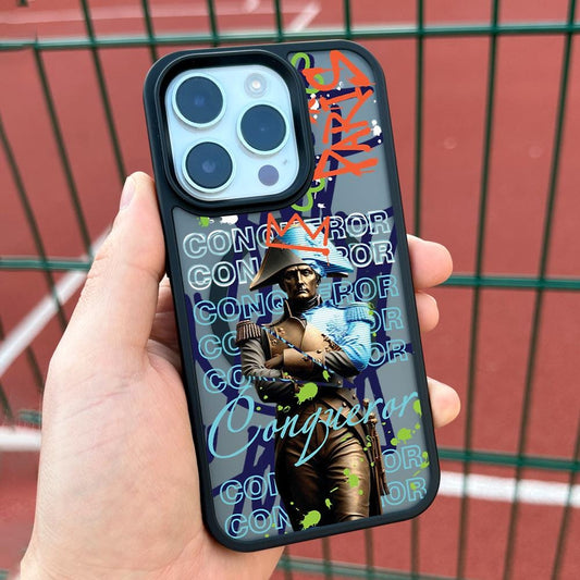 Conqueror Art iPhone 16 Pro Max Case, Unique Design Phone Cover for iPhone 15 with MagSafe, Artistic Warrior Custom Case Samsung S24 FE S25