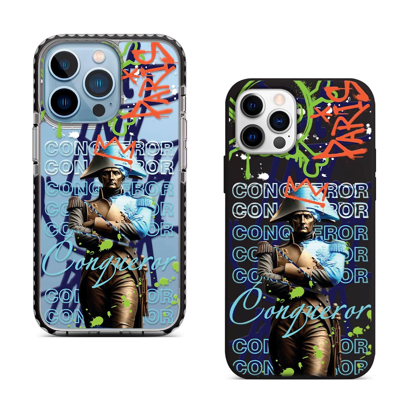Conqueror Art iPhone 16 Pro Max Case, Unique Design Phone Cover for iPhone 15 with MagSafe, Artistic Warrior Custom Case Samsung S24 FE S25