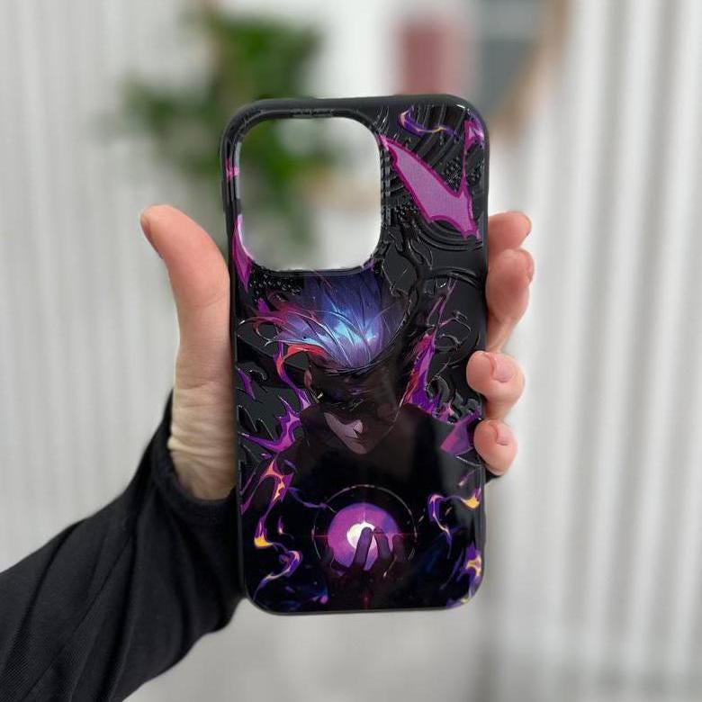 Mystic Aura Anime iPhone 16 Pro Max Case, Magic Power Phone Cover for iPhone 15 with MagSafe, Artistic Fantasy Custom Case