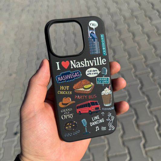 Nashville Phone Case – Compatible with iPhone 16 Pro Max, 15, 14, 13, 12, with MagSafe