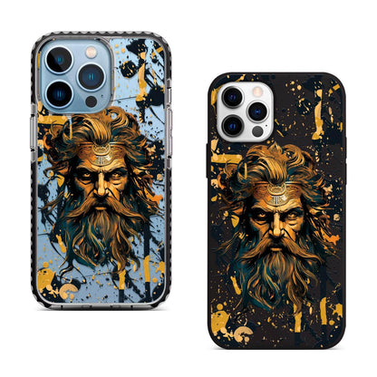 Mythical Odin iPhone 16 Pro Max Case, Greek God Art Phone Cover for iPhone 15 with MagSafe, Custom Mythology Artwork Case Samsung S24 FE S25