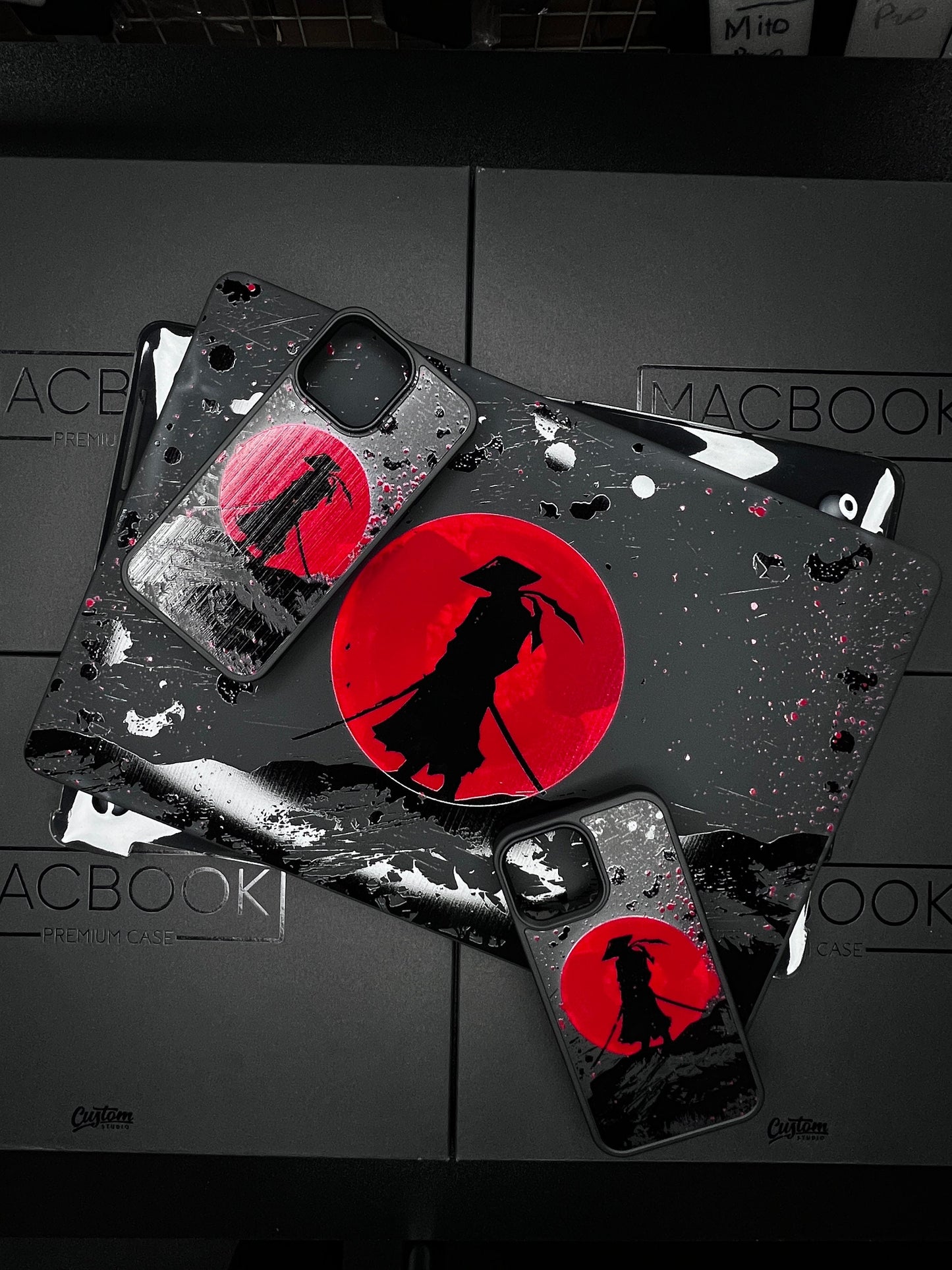 Samurai iPhone 16 Case, Japanese Warrior iPhone 16 Pro Max Case, Anime Leather MagSafe Compatible iPhone 16 Pro case
