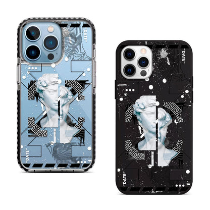Abstract Statue Art iPhone 16 Pro Max Case, Greek Style Phone Cover for iPhone 15, Modern Artistic Custom Case Samsung S24 FE S25