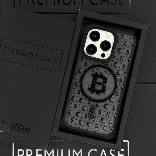Crypto Bitcoin iPhone 16 pro max Case, Digital Currency Phone Cover for iPhone 15 with MagSafe, Money Aesthetic Custom Case
