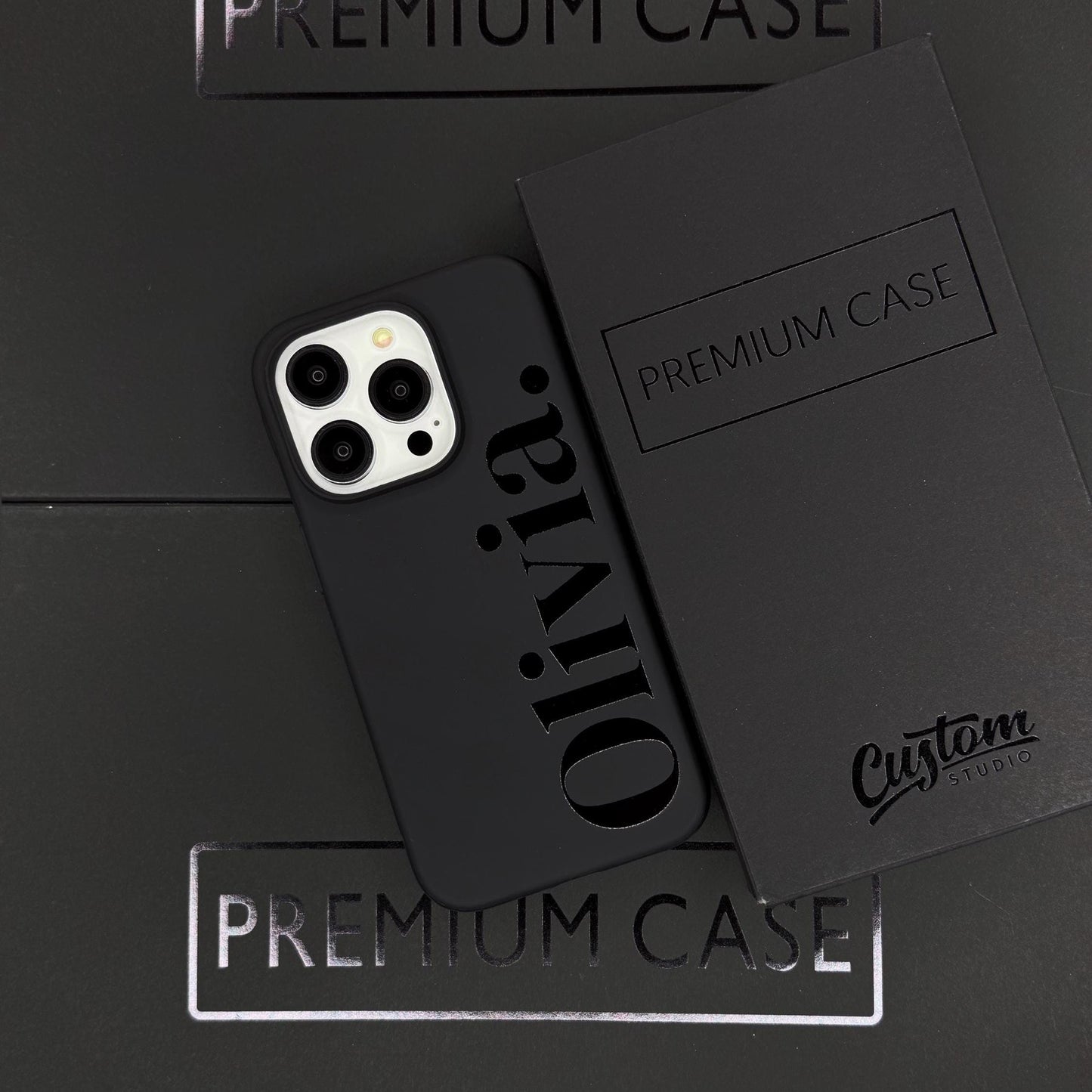 Custom Name iPhone 16 pro max Case, Personalized Phone Cover for iPhone 15 with MagSafe, Custom Text Embossed Case