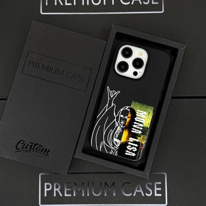 Classic Art with Hand Rock iPhone 16 Pro Max Case, Modern Art Phone Cover for iPhone 15 with MagSafe, Unique Art Custom Case S24 FE S25