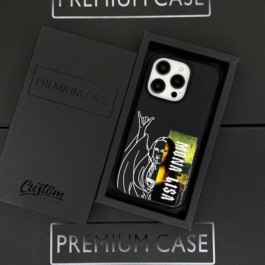Classic Art with Hand Rock iPhone 16 Pro Max Case, Modern Art Phone Cover for iPhone 15 with MagSafe, Unique Art Custom Case S24 FE S25