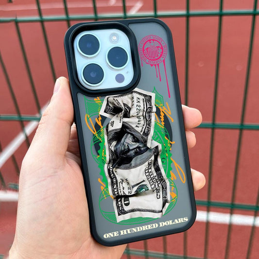 Dollar Bill iPhone 16 Pro Max Case, Money Art Phone Cover for iPhone 15 with MagSafe, Custom Hundred Dollar Case Samsung S24 FE S25