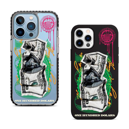 Dollar Bill iPhone 16 Pro Max Case, Money Art Phone Cover for iPhone 15 with MagSafe, Custom Hundred Dollar Case Samsung S24 FE S25