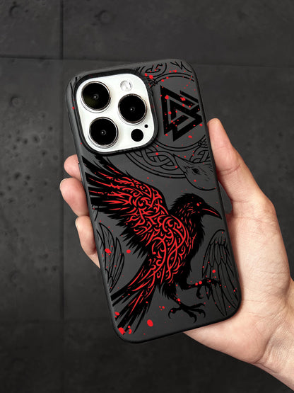 a person holding a phone case with a bird on it
