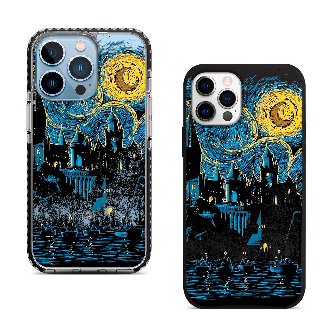 Starry Night Castle iPhone 16 Pro Max Case, Fantasy Art Phone Cover for iPhone 15 with MagSafe, Custom Artistic Case
