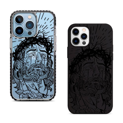 Jesus God iPhone 16 Case Christian Personalized Black Silicone iPhone Case Custom Religious iPhone 16 Pro Max Case Christian phone cases