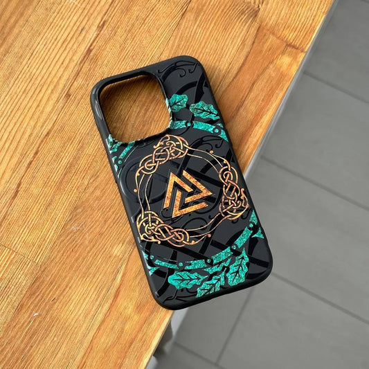 Viking Rune iPhone 16 Pro Max Case, Nordic Symbol Phone Cover for iPhone 15, Norse Myth Custom Case