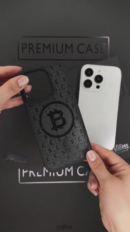 Crypto Bitcoin iPhone 16 pro max Case, Digital Currency Phone Cover for iPhone 15 with MagSafe, Money Aesthetic Custom Case