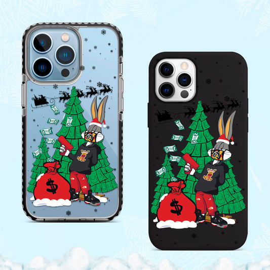 iPhone Case Bunny Christmas Tree