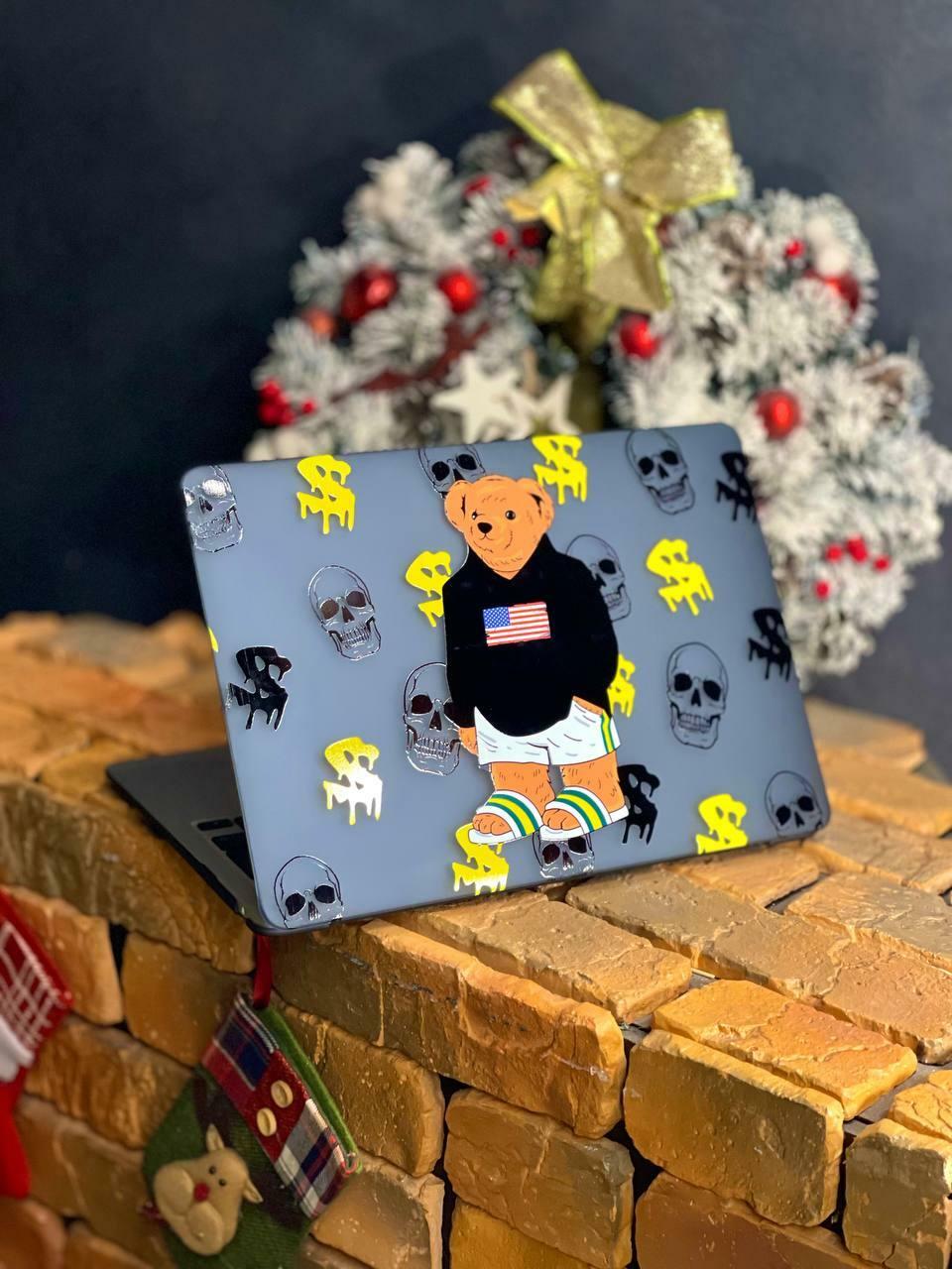 Bear USA Skull case – Compatible with MacBook Air 13 M4 M3, Pro 14 16 M2 M1